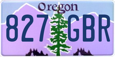 OR license plate 827GBR