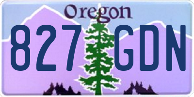 OR license plate 827GDN