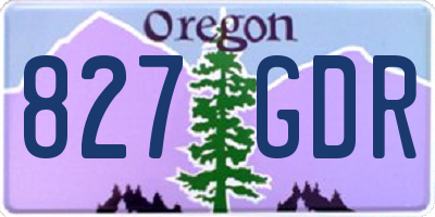 OR license plate 827GDR
