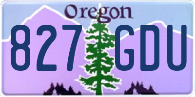 OR license plate 827GDU