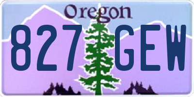 OR license plate 827GEW
