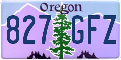 OR license plate 827GFZ