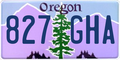 OR license plate 827GHA
