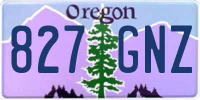 OR license plate 827GNZ