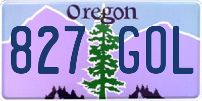 OR license plate 827GOL