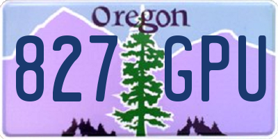 OR license plate 827GPU