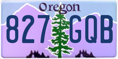 OR license plate 827GQB