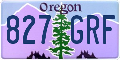 OR license plate 827GRF