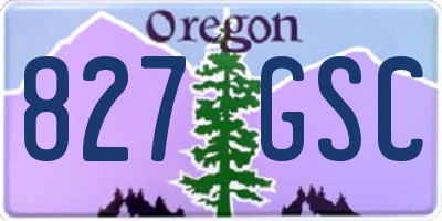 OR license plate 827GSC