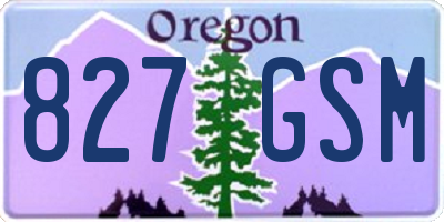 OR license plate 827GSM