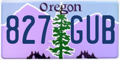 OR license plate 827GUB