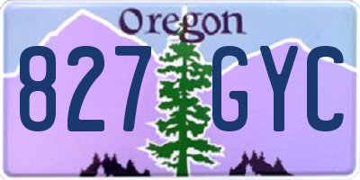 OR license plate 827GYC