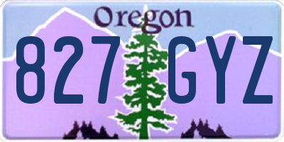 OR license plate 827GYZ