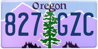 OR license plate 827GZC
