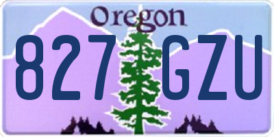 OR license plate 827GZU