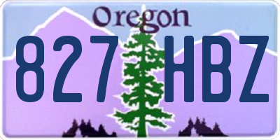 OR license plate 827HBZ