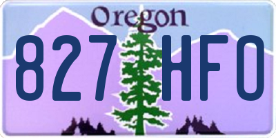 OR license plate 827HFO