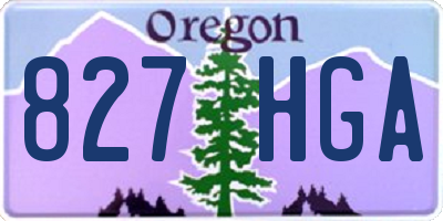 OR license plate 827HGA