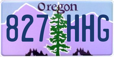 OR license plate 827HHG