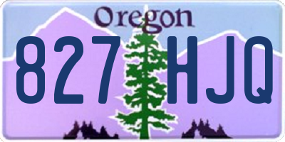 OR license plate 827HJQ