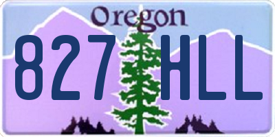 OR license plate 827HLL