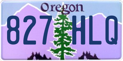 OR license plate 827HLQ