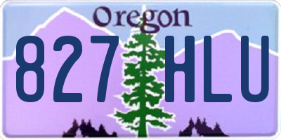 OR license plate 827HLU