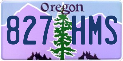 OR license plate 827HMS