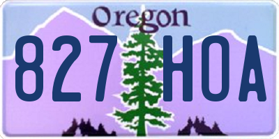 OR license plate 827HOA