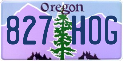 OR license plate 827HOG