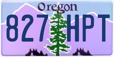 OR license plate 827HPT