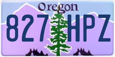 OR license plate 827HPZ