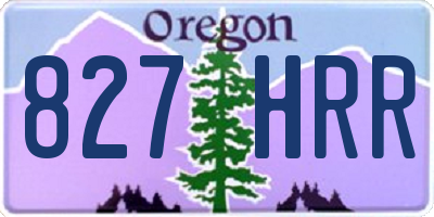 OR license plate 827HRR