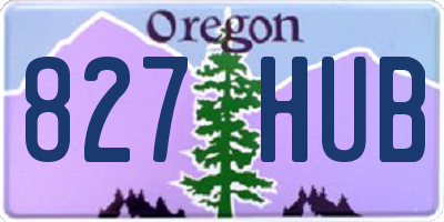 OR license plate 827HUB