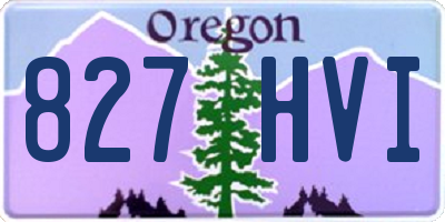 OR license plate 827HVI