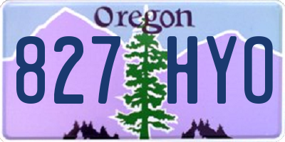 OR license plate 827HYO