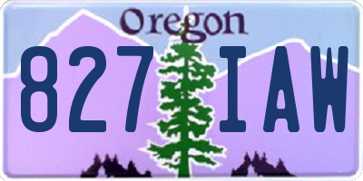 OR license plate 827IAW