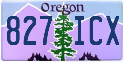 OR license plate 827ICX