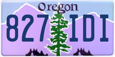 OR license plate 827IDI