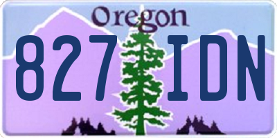 OR license plate 827IDN