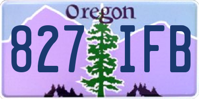OR license plate 827IFB