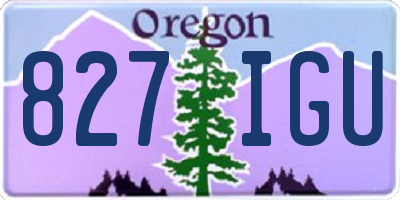 OR license plate 827IGU
