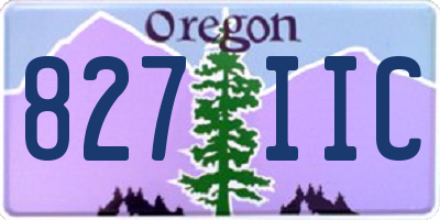 OR license plate 827IIC