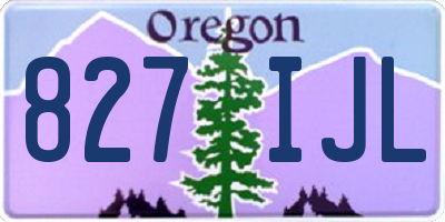 OR license plate 827IJL