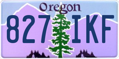 OR license plate 827IKF