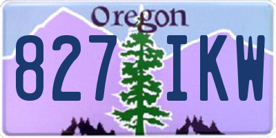OR license plate 827IKW