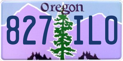 OR license plate 827ILO