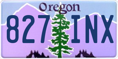 OR license plate 827INX