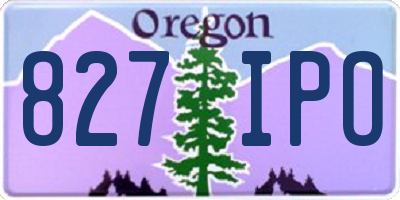 OR license plate 827IPO