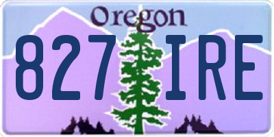 OR license plate 827IRE